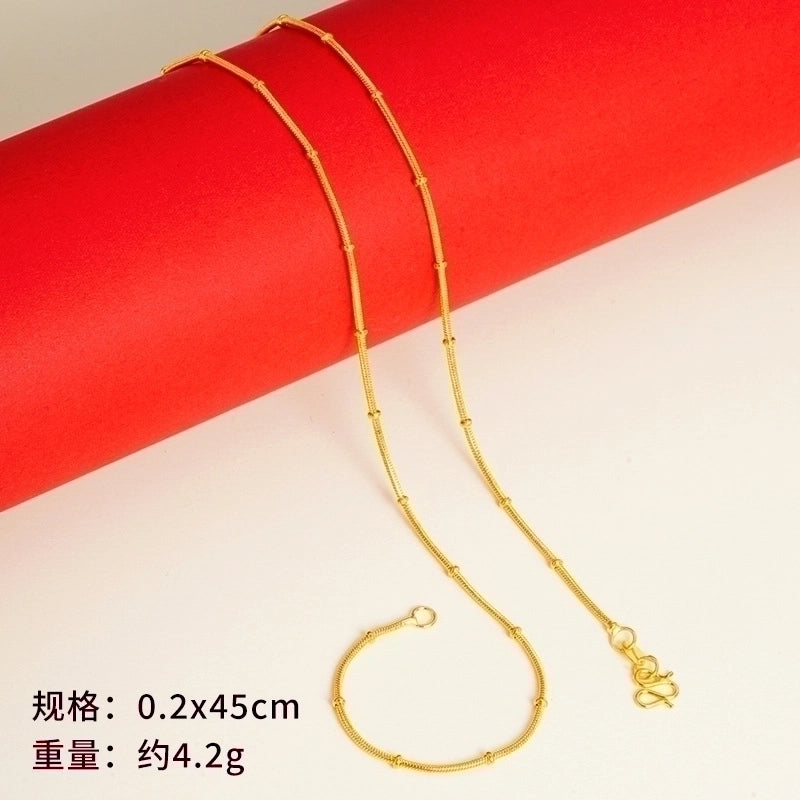 Minimalist Geometric Copper Gold Plated Necklace