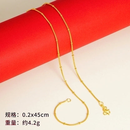 Minimalist Geometric Copper Gold Plated Necklace