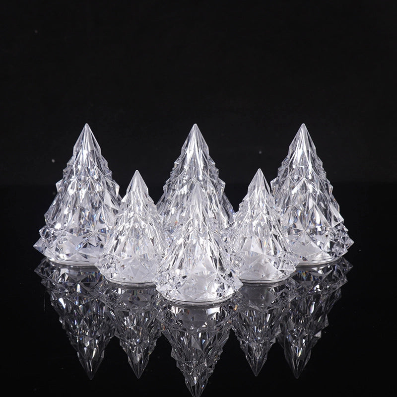 Christmas Decoration Iceberg Small Night Lamp LED Christmas Tree Shape Small Night Lamp Atmosphere Decorative Lights