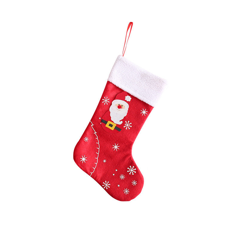 Christmas Stocking Felt Cloth Deer Small Gift Bag Fireplace Hanging Decoration Christmas Outfit