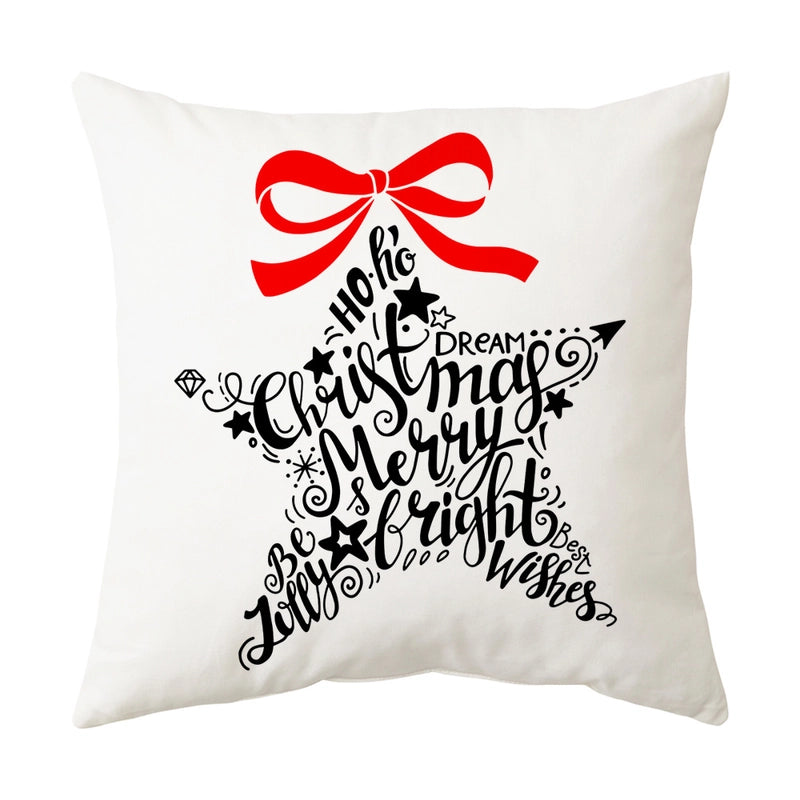 Classical Letter Short Plush Throw Pillow