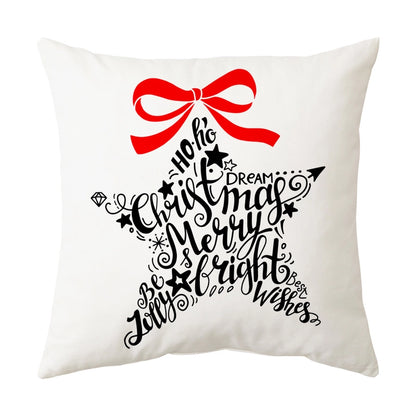 Classical Letter Short Plush Throw Pillow