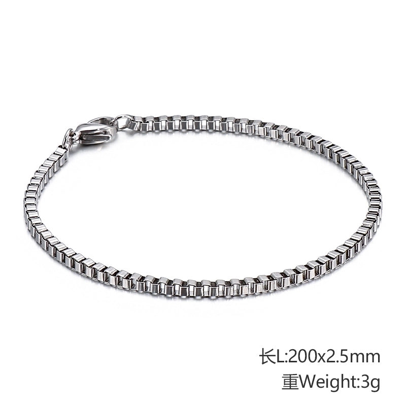 Minimalist Geometric 304 Stainless Steel Zircon Bracelets In Bulk