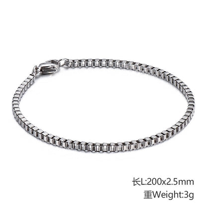 Minimalist Geometric 304 Stainless Steel Zircon Bracelets In Bulk