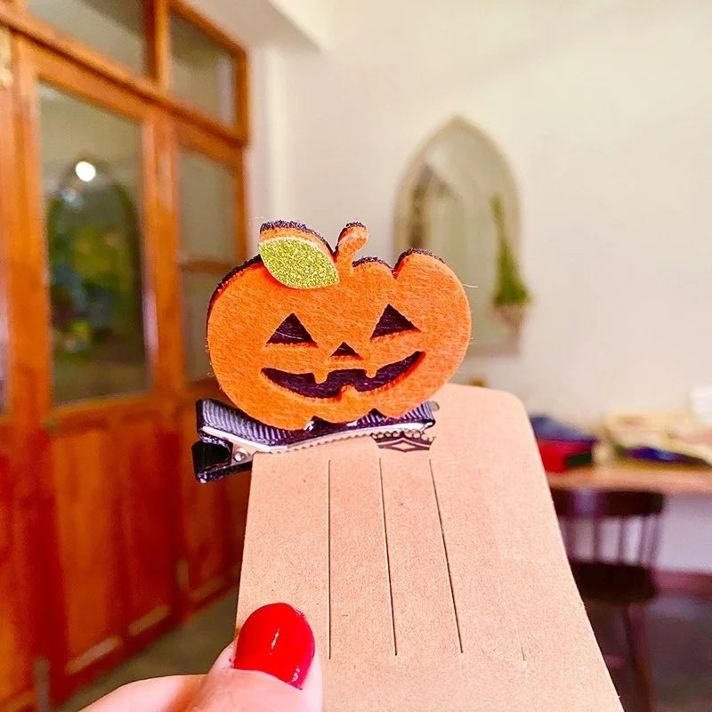 Halloween Cute Funny Unisex Pumpkin Bat Ghost Hair Clip