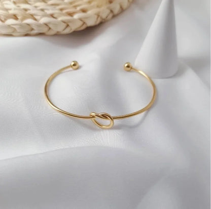 Minimalist Knot 304 Stainless Steel Bangle In Bulk