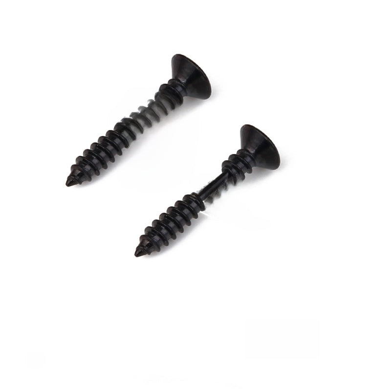 Fashion Punk Style Titanium Steel Screw Stud Earrings