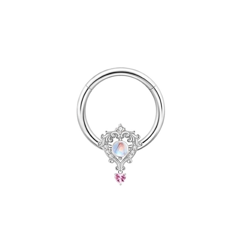 Cute Sexy Animal Heart Shape Stainless Steel Alloy Copper Asymmetrical Plating Inlay Zircon 14k Gold Plated 18k Gold Plated Silver Plated Cartilage Earrings Belly Ring Nose Ring