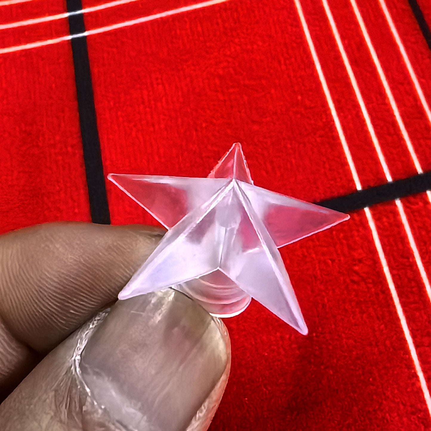 10 Pieces Transparent Round Ball Snowflake Small Five-star Christmas Tree Light String Accessories Five-pointed Star Tree Top Star Christmas Decoration