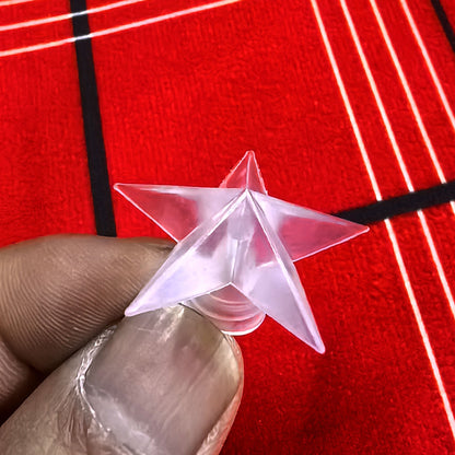 10 Pieces Transparent Round Ball Snowflake Small Five-star Christmas Tree Light String Accessories Five-pointed Star Tree Top Star Christmas Decoration