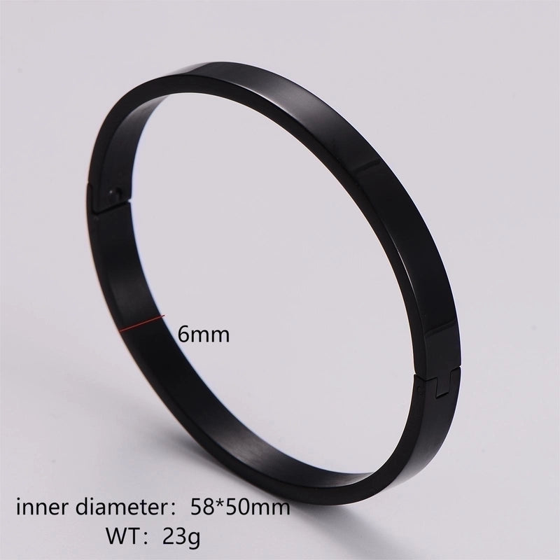 Minimalist Circle Stainless Steel Bangle In Bulk