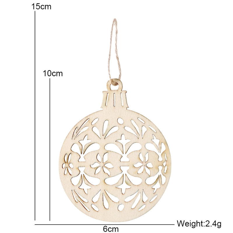 Christmas Minimalist Geometric Wood Party Hanging Ornaments