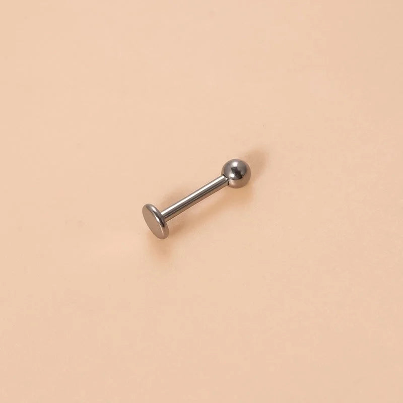 Classic Style Ball Pure Titanium Plating 18k Gold Plated Lip Stud Eyebrow Nails Ear Studs