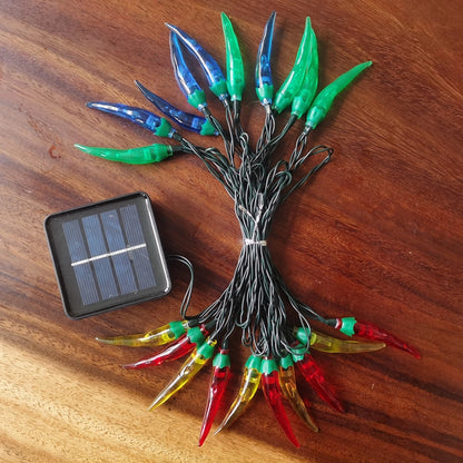 LED Red Pepper Colored Lights String Lights Flashing Lights New Year Christmas Holiday Decorative Atmosphere Lights New Year Home Layout Lighting