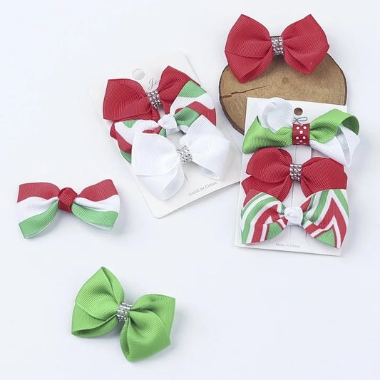 Christmas Fashion Kid'S Bow Knot Thread Belt Hair Clip