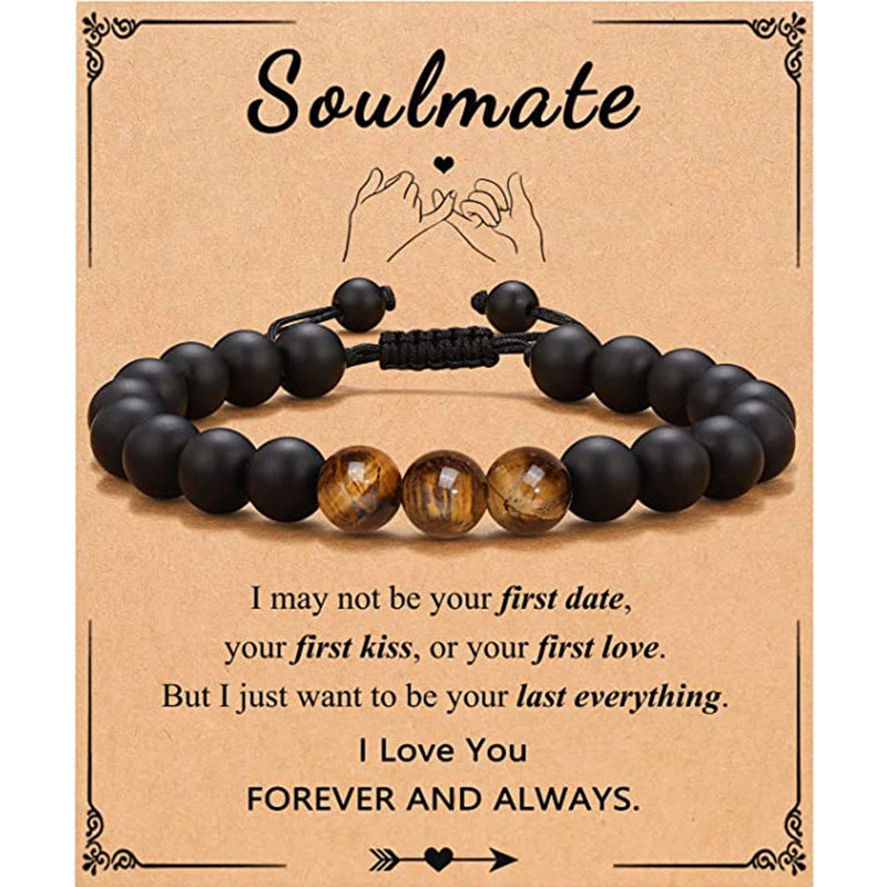 Hot Gift Bracelet Birthday Christmas Gift Jewelry Tiger Eye Black Frosted Bracelet Manufacturers