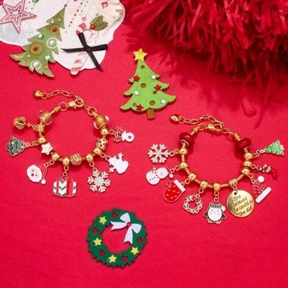 1 Set Zinc Alloy Christmas Tree Santa Claus Snowman Advent Calendar Jewelry Accessories