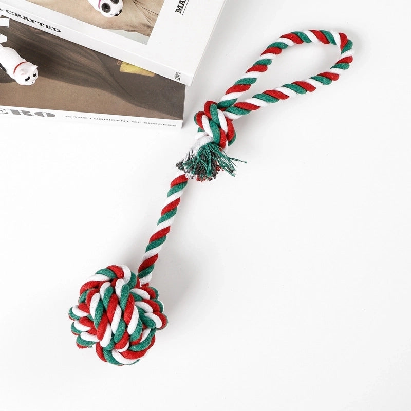 Cute Cotton Rope Christmas Infinite Twist Pet Toys