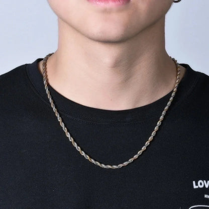 Titanium Steel Minimalist Waves Plating Necklace