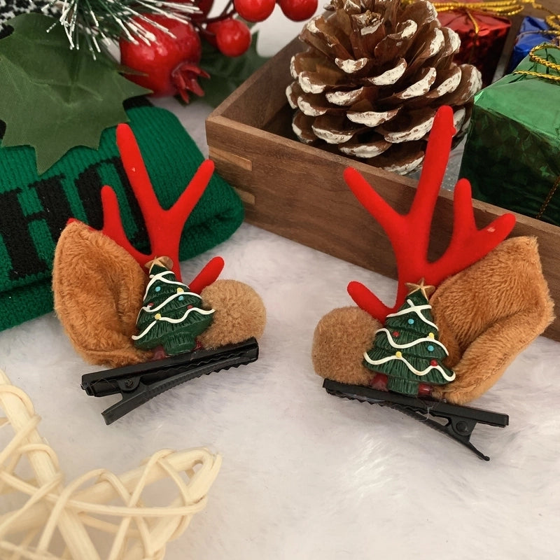 Christmas Cute Antlers Plastic Daily Hairpin