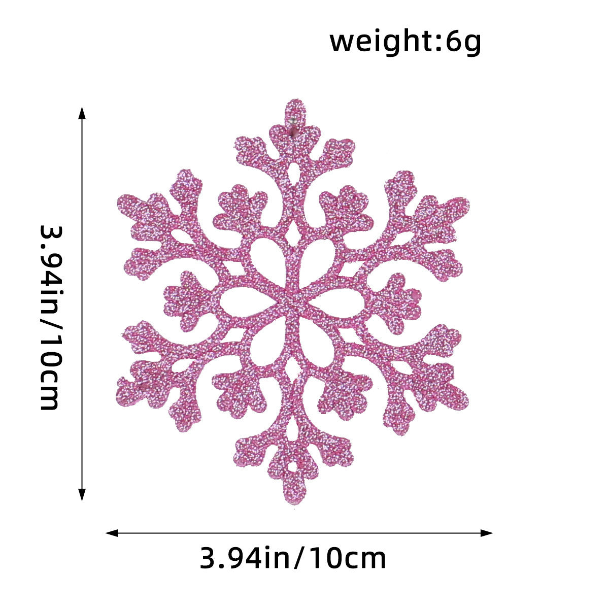 Christmas Decoration 10cm Snowflakes Plastic Sprinkles Snowflakes Christmas Tree Decoration Hollow Snowflake Ornaments