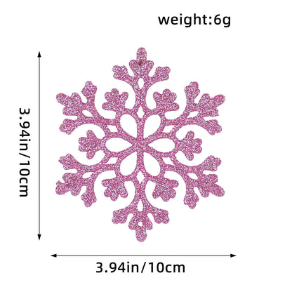 Christmas Decoration 10cm Snowflakes Plastic Sprinkles Snowflakes Christmas Tree Decoration Hollow Snowflake Ornaments