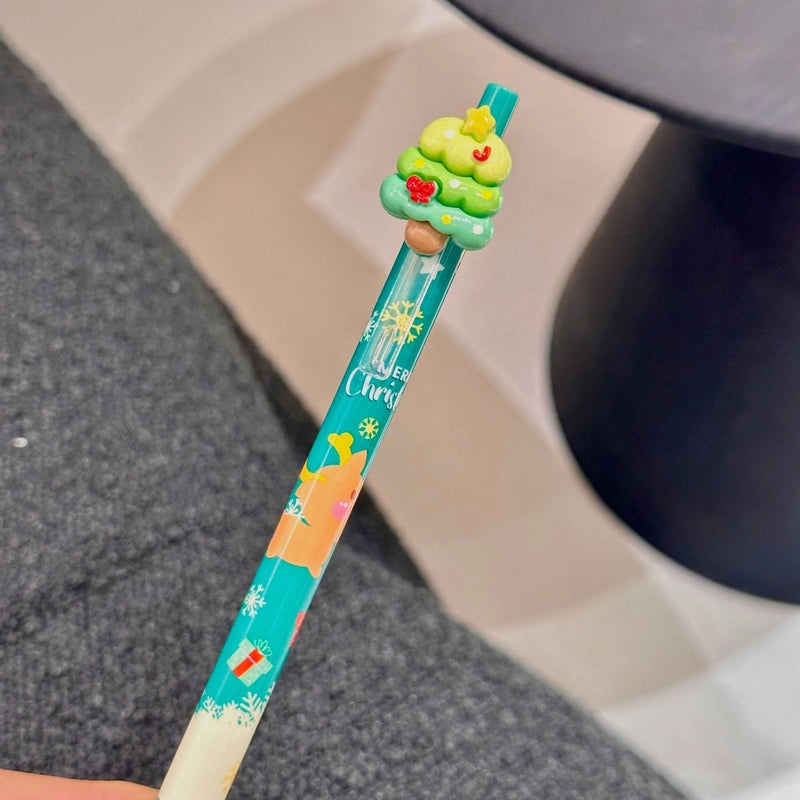 1 Piece Christmas Tree Santa Claus Christmas Learning Christmas Plastic Cute Gel Pen