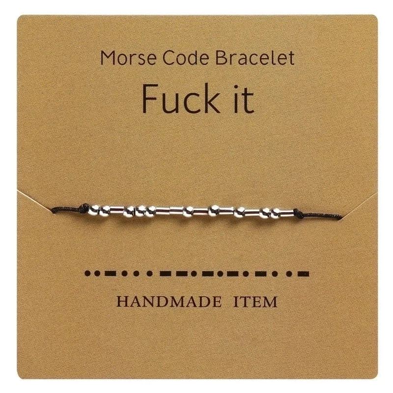 Minimalist Letter Copper Knitting Bracelets 1 Piece