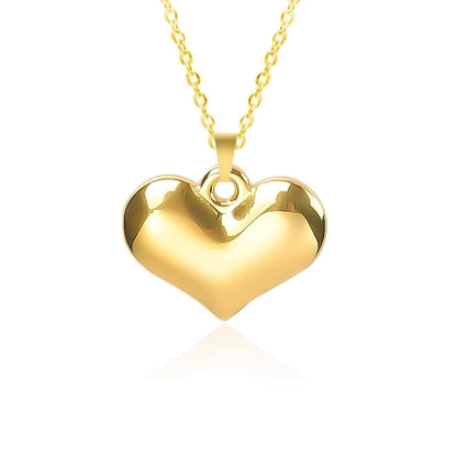 Minimalist Classic Style Heart Shape 304 Stainless Steel Plating Pendant Necklace