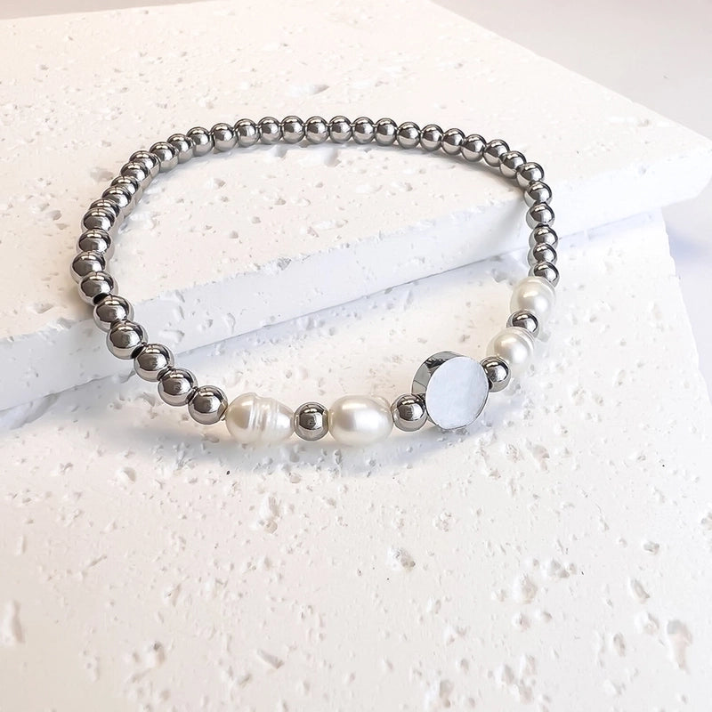 Sweet Star Heart Shape Butterfly Stainless Steel Beaded Plating Bracelets