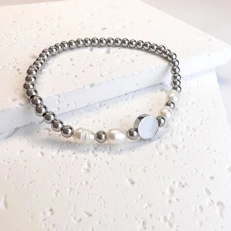 Sweet Star Heart Shape Butterfly Stainless Steel Beaded Plating Bracelets