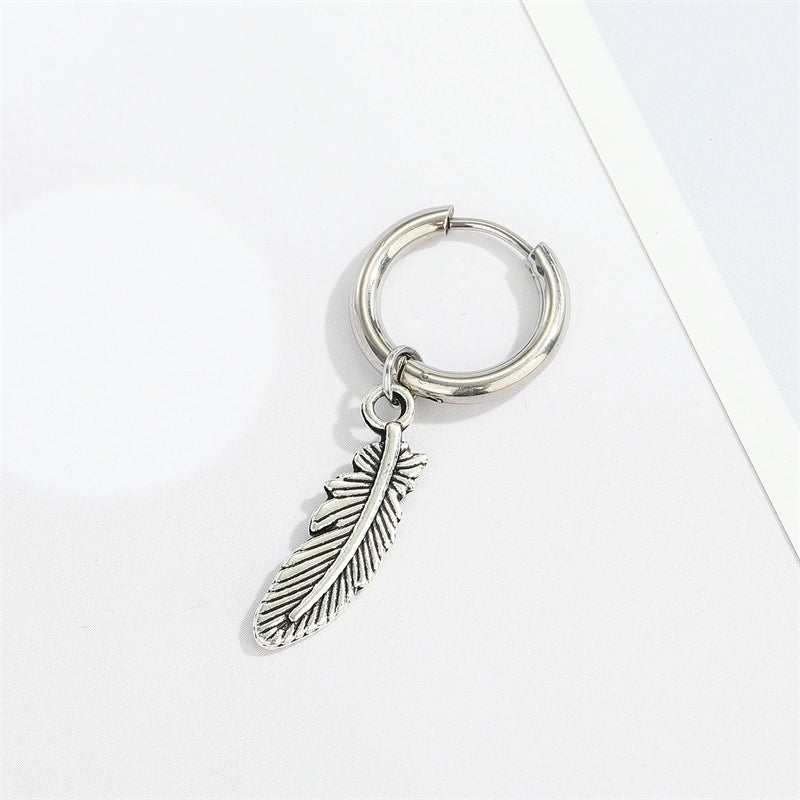 3 Pieces Fashion Feather Plating 201 Stainless Steel Alloy No Inlaid Earrings