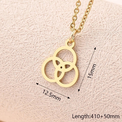 Casual Modern Style Minimalist Compass Mermaid Snowflake 304 Stainless Steel Gold Plated Polishing Plating Pendant Necklace