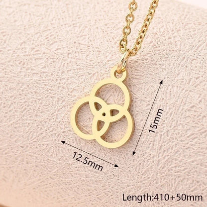 Casual Modern Style Minimalist Compass Mermaid Snowflake 304 Stainless Steel Gold Plated Polishing Plating Pendant Necklace