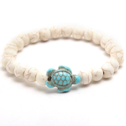 Minimalist Round Turquoise Tiger Eye Beaded Bracelets