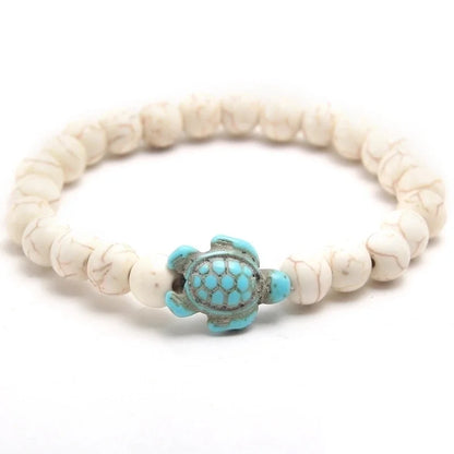 Minimalist Round Turquoise Tiger Eye Beaded Bracelets