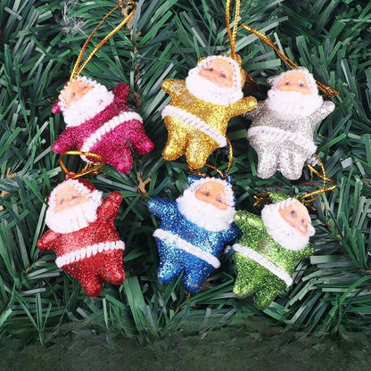 Cross-border Christmas Decorations Christmas Tree Pendant Snowflake Hanging Ball Pine Cone Gift Bag Christmas Old Man Small Drum Butterfly