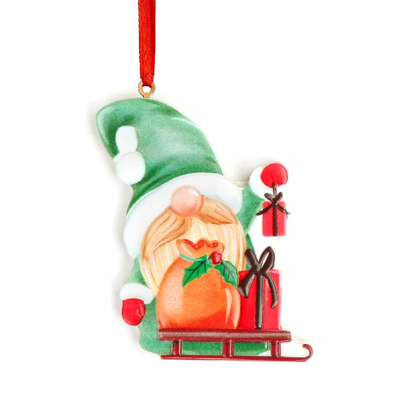 2022 New Christmas Resin Pendant Christmas Tree Decorations Small Charm Resin Elk Christmas Ornaments