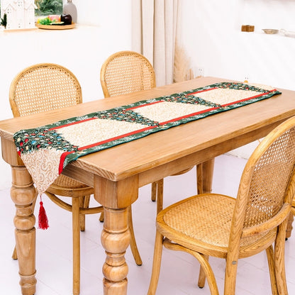 New Christmas Decoration Knitted Cloth Table Runner Creative Christmas Table Decoration