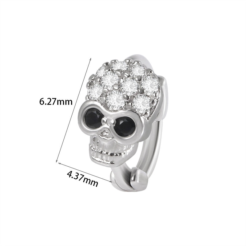 1 Piece Elegant Flower Butterfly Inlay Copper Rhinestones Zircon Earrings