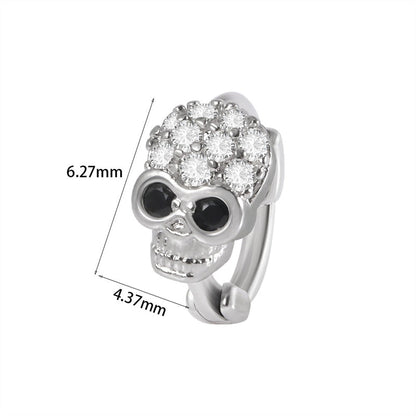 1 Piece Elegant Flower Butterfly Inlay Copper Rhinestones Zircon Earrings