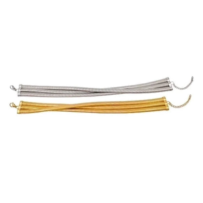 Stainless Steel 18K Gold Plated Punk Chain Round Solid Color Choker