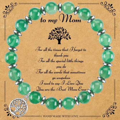 Casual Minimalist Tree 304 Stainless Steel Natural Stone Bracelets In Bulk