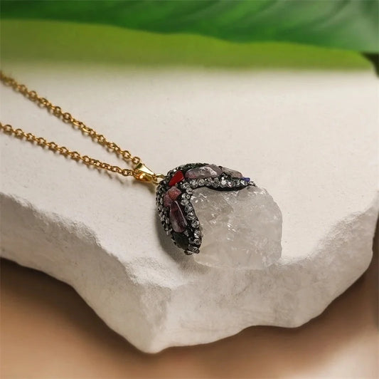 Minimalist Classic Style Geometric Artificial Crystal 304 Stainless Steel Artificial Crystal Stone Pendant Necklace