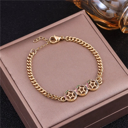 Vintage Style Minimalist Animal Letter Copper Bracelets Cuban Link Chain Curb Chain Cable Chain Box Chain