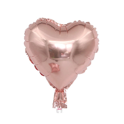 100 Pieces 10-inch Star-shaped Heart-shaped Foil Balloons Star Pattern Foil Balloons For Wedding Birthday Decoration Balloon Arrangement