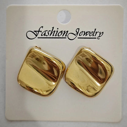 1 Pair Retro Solid Color Irregular Plating 304 Stainless Steel Stainless Steel Earrings