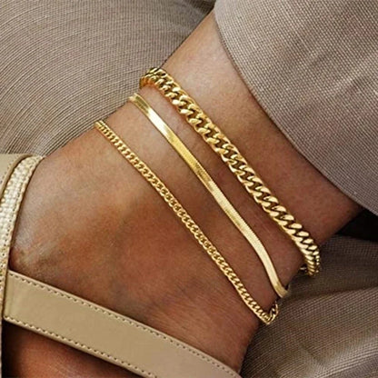 Minimalist Solid Color Copper Bracelets Anklet