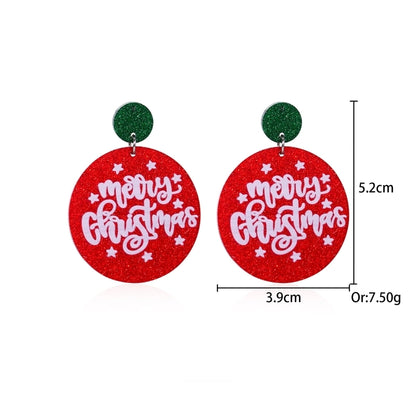 1 Pair IG Style Cute Santa Claus Gingerbread Wreath Enamel Inlay Zinc Alloy Pearl Drop Earrings