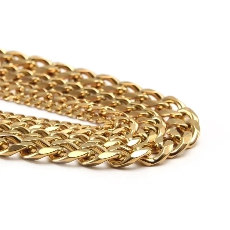 Hip-Hop Rock Punk Solid Color 304 Stainless Steel 18K Gold Plated Plating Necklace